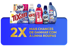 2x mais chances de ganhar com a linha roupas